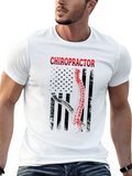 Chiropractor American Flag Graphic T-Shirt