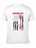 Chiropractor American Flag Graphic T-Shirt