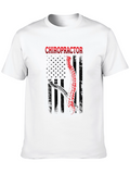 Chiropractor American Flag Graphic T-Shirt