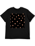 Floral Pattern Black T-Shirt