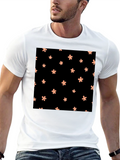 Floral Pattern Black T-Shirt