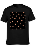 Floral Pattern Black T-Shirt