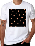 Floral Pattern Black T-Shirt