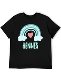 Cute Rainbow Heart Hennes T-Shirt