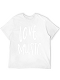 Love Music Black Graphic Tee