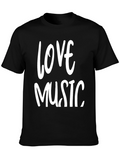 Love Music Black Graphic Tee