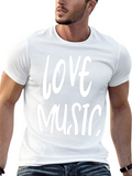 Love Music Black Graphic Tee