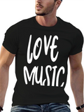 Love Music Black Graphic Tee