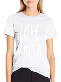 Love Music Black Graphic Tee