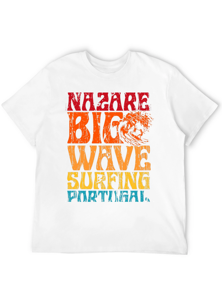 Nazare Big Wave Surfing Portugal Graphic T-Shirt
