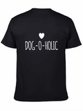 Dog-O-Holic Graphic Tee - Black Casual T-Shirt