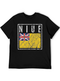 Niue Flag T-Shirt Distressed Graphic Tee