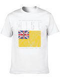 Niue Flag T-Shirt Distressed Graphic Tee