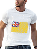 Niue Flag T-Shirt Distressed Graphic Tee