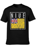 Niue Flag T-Shirt Distressed Graphic Tee
