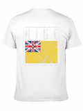 Niue Flag T-Shirt Distressed Graphic Tee