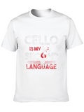 Cello is My Second Language Black T-Shirt