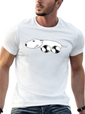 Cool Cartoon Dog Rolling T-Shirt