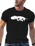 Cool Cartoon Dog Rolling T-Shirt