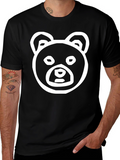 Bear Graphic Black Tee Shirt