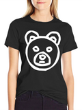 Bear Graphic Black Tee Shirt