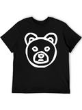 Bear Graphic Black Tee Shirt