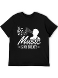 Music is My Breath Graphic Tee
