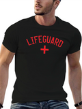 Lifeguard T-Shirt - Red Graphic Print