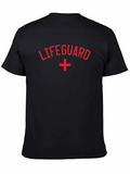 Lifeguard T-Shirt - Red Graphic Print
