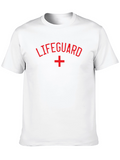Lifeguard T-Shirt - Red Graphic Print