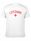 Lifeguard T-Shirt - Red Graphic Print