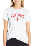 Lifeguard T-Shirt - Red Graphic Print
