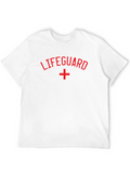 Lifeguard T-Shirt - Red Graphic Print