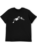 Skeleton Football Player Graphic T-Shirt