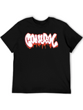 Control Graphic Print Black T-Shirt