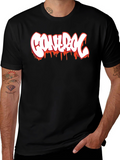 Control Graphic Print Black T-Shirt