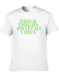 Thick Thighs Witchy Vibes Black T-Shirt