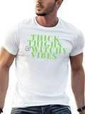 Thick Thighs Witchy Vibes Black T-Shirt