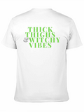 Thick Thighs Witchy Vibes Black T-Shirt