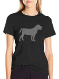 Dog Silhouette Black T-Shirt