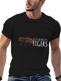 Girl Who Loves Tigers Black T-Shirt