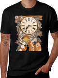 Boho Clock & Rose Graphic Tee