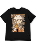 Boho Clock & Rose Graphic Tee