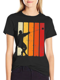 Retro Hammer Throw Silhouette T-Shirt
