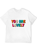 You Are Lovely Graphic Black T-Shirt