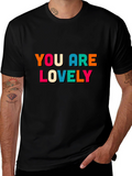 You Are Lovely Graphic Black T-Shirt