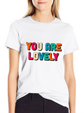 You Are Lovely Graphic Black T-Shirt