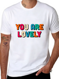 You Are Lovely Graphic Black T-Shirt