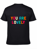 You Are Lovely Graphic Black T-Shirt