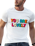 You Are Lovely Graphic Black T-Shirt